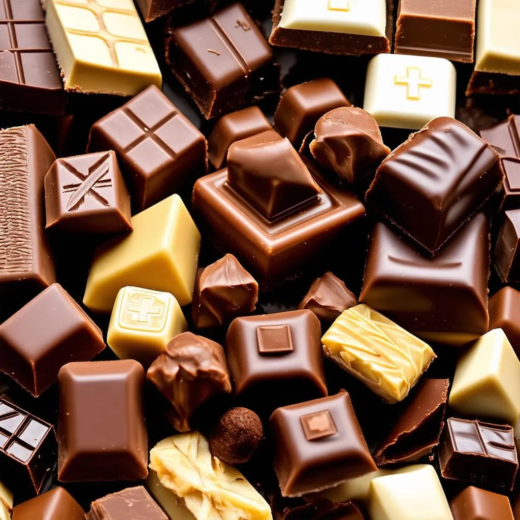 Assortment of Swiss chocolate